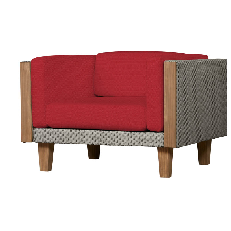 Catalina Outdoor Teak Lounge Chair, Demo Mist, Pewter