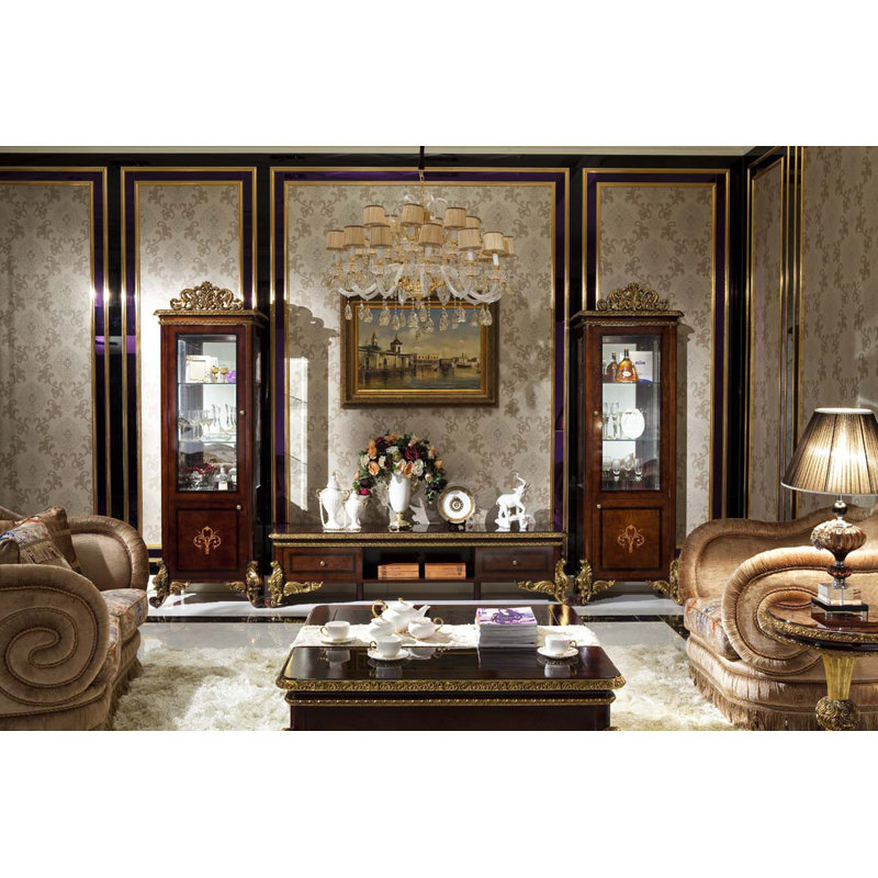 Heine Lighted China Cabinet, Hinges On The Left