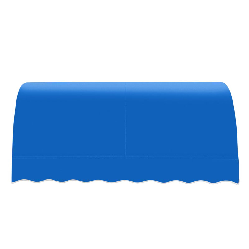 Auvent fixe en tissu acrylique Awann Savannah, Bleu vif, H 44 po x l 124,5 po x P 36 po