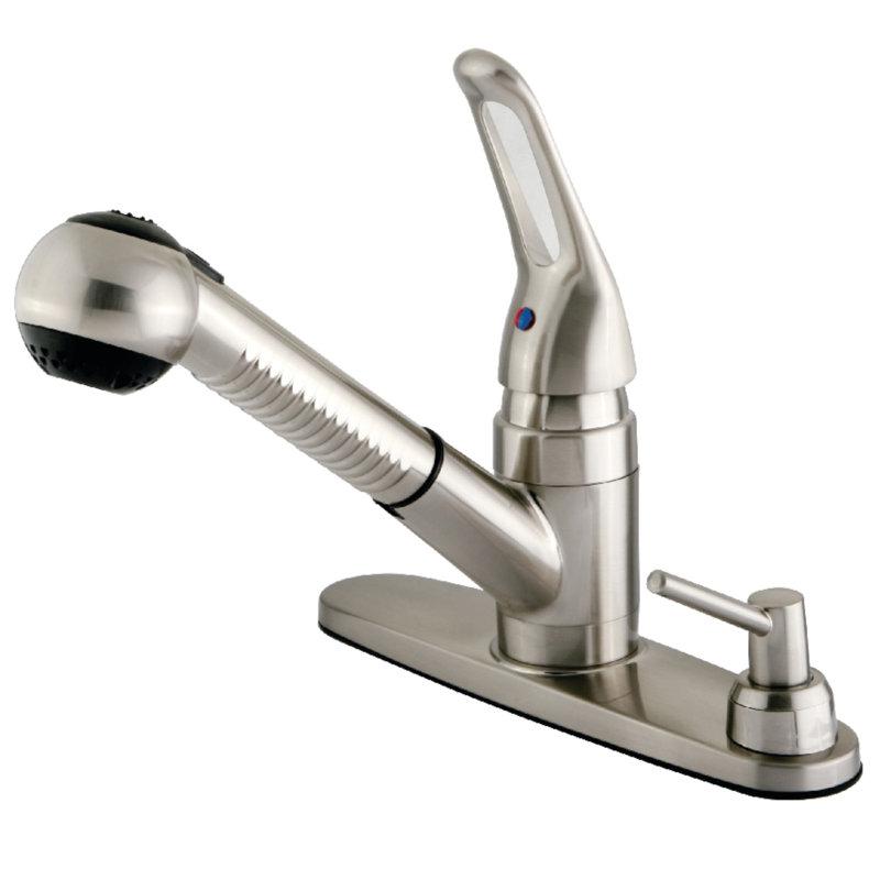 Pull Out Single Handle Kitchen Faucet, Brushed Nickel