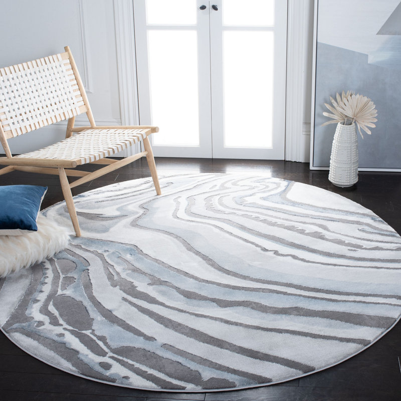 Tapis abstrait Missy Performance, Rond 6 pi 7 po