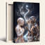 «Futuristic Silver Robot and White Android in Starry Space», art mural sur toile-133466970