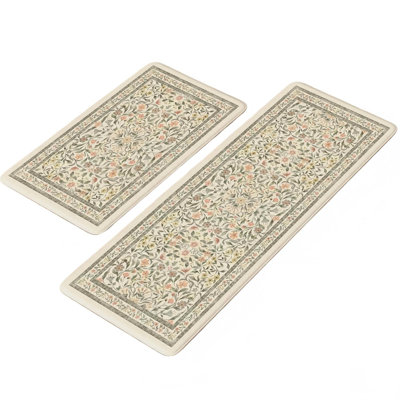 Anti Fatigue Kitchen Mats,Sets Of 2,Beige