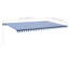 VidaXL 196.9'' W x 0'' D Polyester Blue Cover Retractable Patio Awning