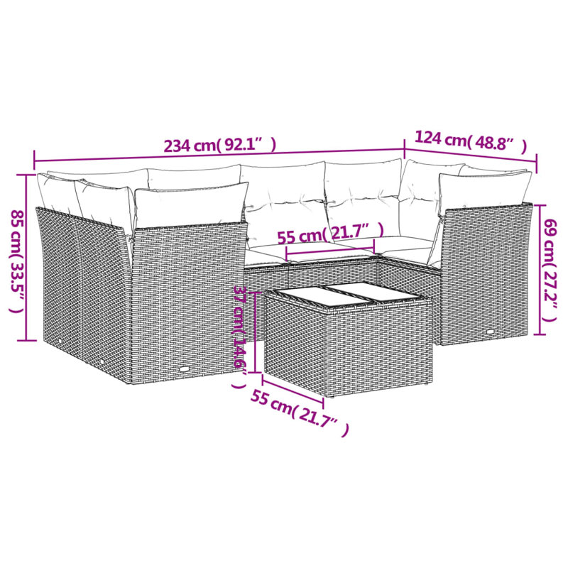 Vidaxl Garden Sofa Set