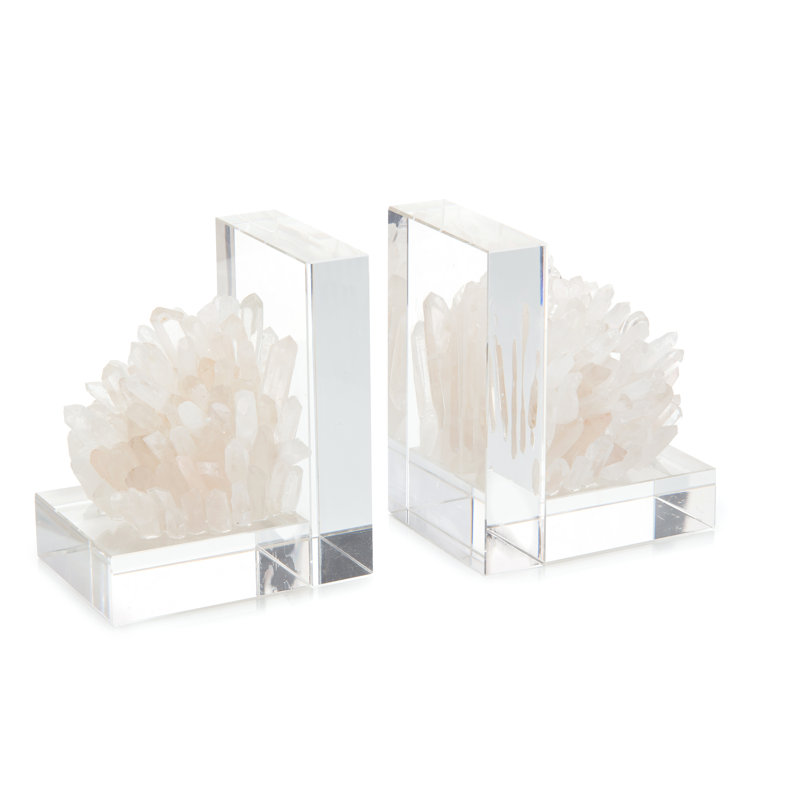 Serre-livres en cristal quartz