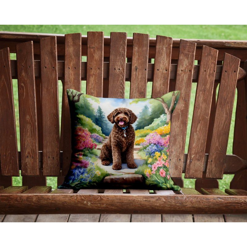 Coussin décoratif intérieur / extérieur Spring Path, H 14 po x l 14 po
