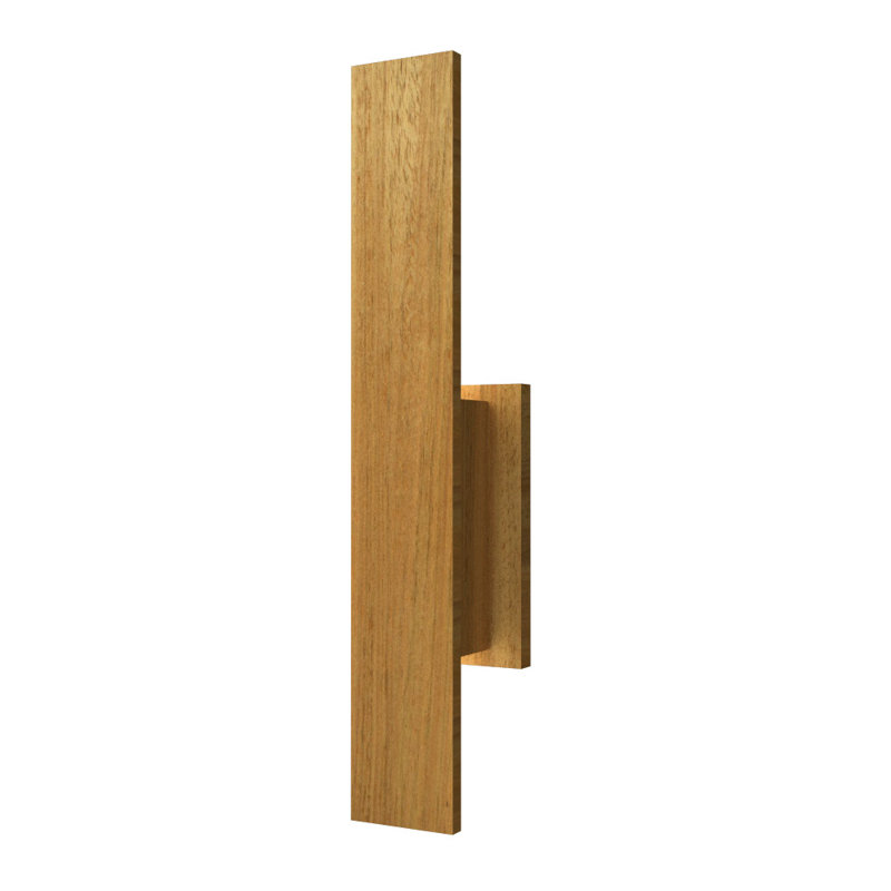 Manufactured Wood LED Flush Mounted Sconce, Louro Freijo, 17.72" H x 4.33" W x 2.39" D