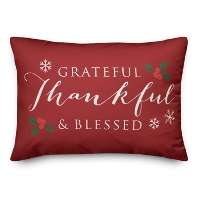  Coussin lombaire rectangulaire Grateful Thankful