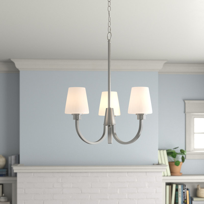 Bottorff 3 - Light Dimmable Classic / Traditional Chandelier, Satin Nickel