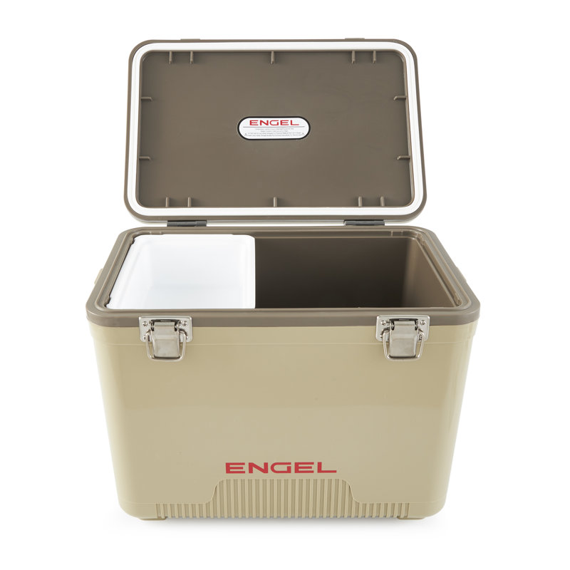 Glacière isotherme Engel Coolers, capacité de 19 pintes, 32 boîtes, brun clair