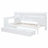 Twin Size Pine Wood Daybed with 3 Drawers and Integrated Desk, Ideal for Space-Saving and Multifunctional Use in Bedrooms.-484130711-484130710