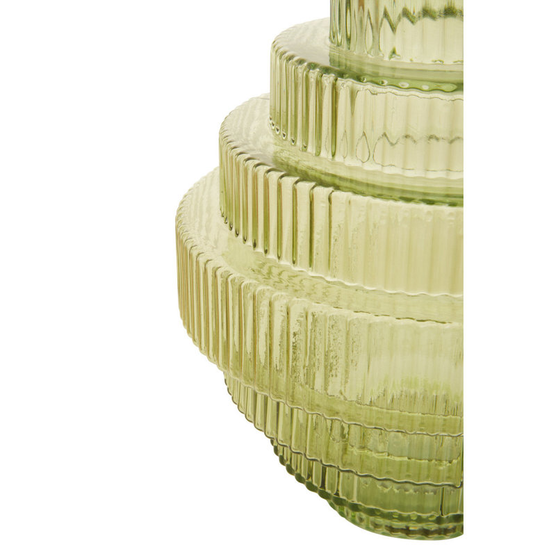 Oberlander Handmade Glass Table Vase, Green