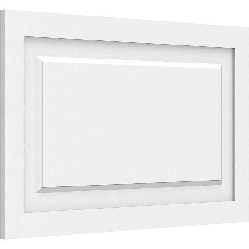 Panneau mural Harrison 3D en blanc, H 18 po x l 30 po x P 0,63 po