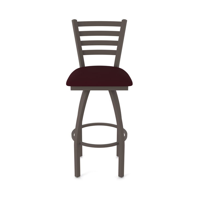 Tabouret pivotant Jackie, Vinyle - bordeaux Canter, Bronze, Tabouret de bar (siège d'une hauteur de 30 po)