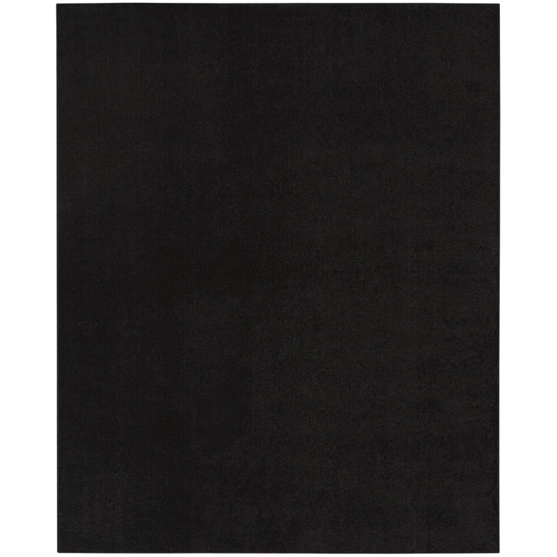 Tapis intérieur / extérieur noir Nourison Essentials, Tapis de couloir 2 pi 2 po x 10 pi