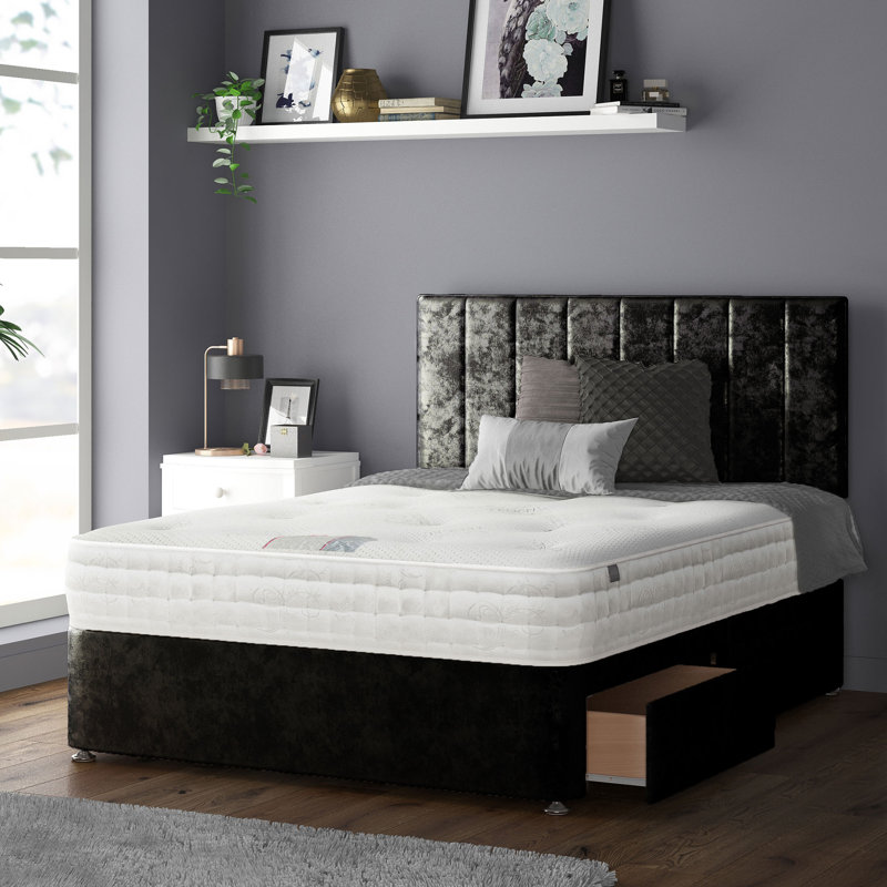 Hedley Upholstered Headboard, Black, Single (3')