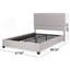 Grand lit plateforme tapissier capitonné à profil bas Akashia-391190940