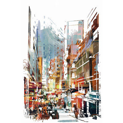 City - Single Picture Frame Painting on Canvas