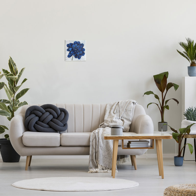 Contour moderne de pétales de fleurs bleu foncé modernes par Nan