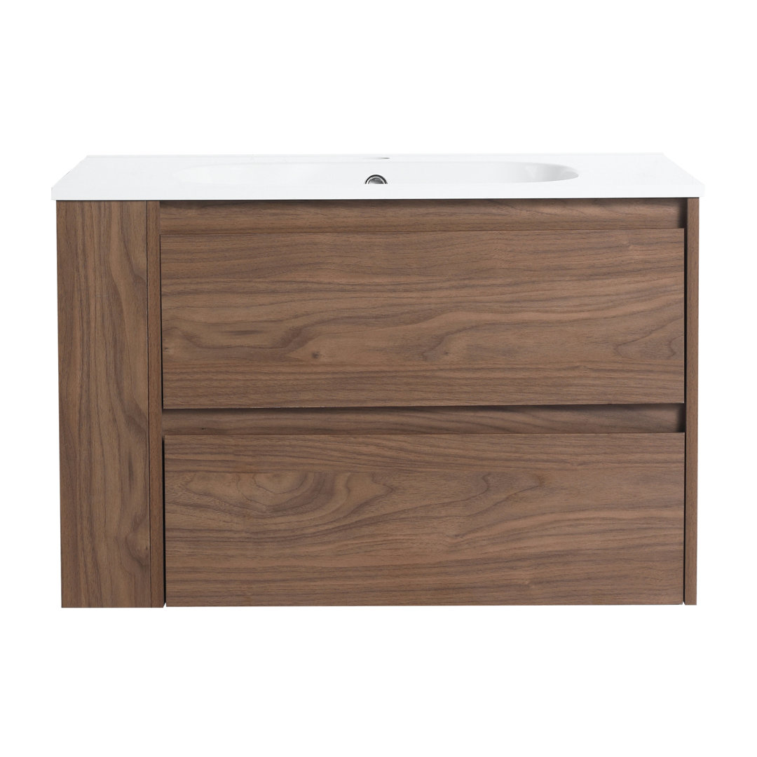 Mantu 30” Wall Mounting Bathroom Vanity With Gel Sink(bvb005530bno) Hokku Designs