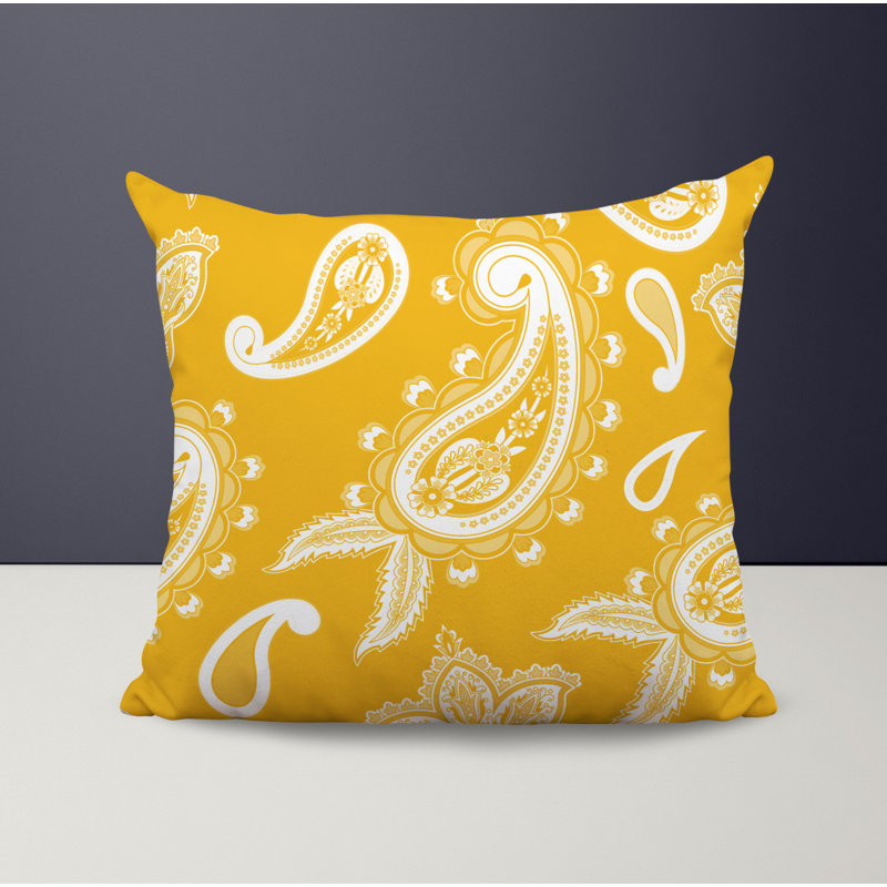 Housse et insert de coussin décoratif en polyester, L 15 po x H 15 po, Jaune