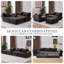 Canapé-lit convertible rembourré 104,72 po avec 3 coussins, canapé amovible, canapé-lit de plancher, canapé-lit modulaire modulaire en chenille moelleux, lits désossés pour le salon, sans assemblage-22116731
