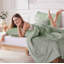 4PCS King/Cal King Velvet Duvet Cover Set with Throw Pillow