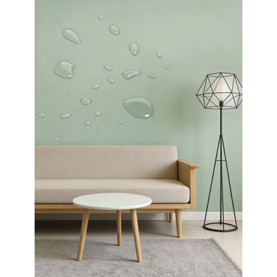 Self-Adhesive Peel And Stick Wallpaper Roll, Removable Waterproof Vinyl Wallpaper For Walls, Furniture, And Cabinets, Easy Installation And No Residue, Light Green Solid Color Design
