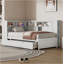 Lit de jour d'angle avec USB et rangement-106886547