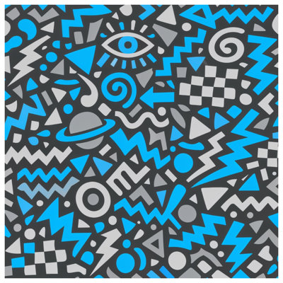 Blue Gray Abstract Shapes Comforter