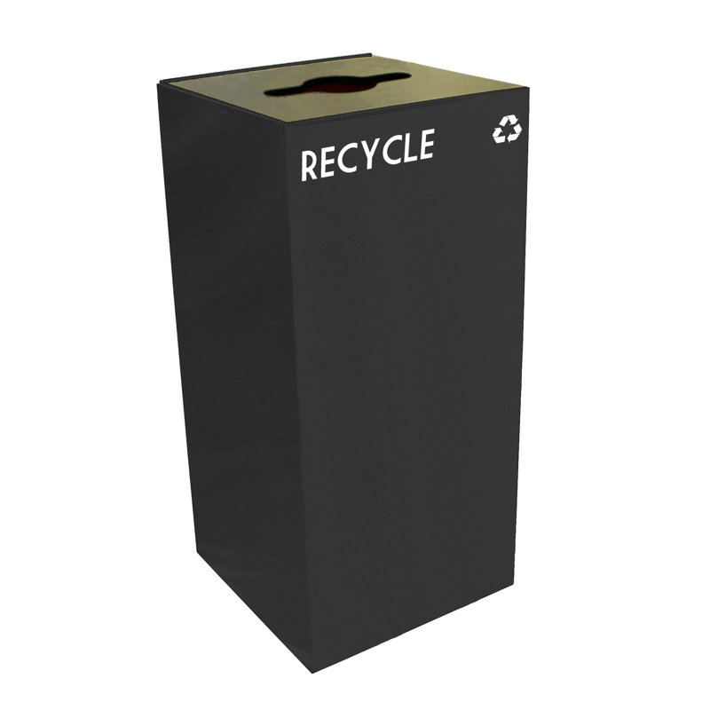 Poubelle de recyclage Geocube 24 gallons, 32 gallons, Dessus combiné, Anthracite