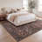 Primrose Art Nouveau Floral Border Machine-Washable Rug-123060135-123060133