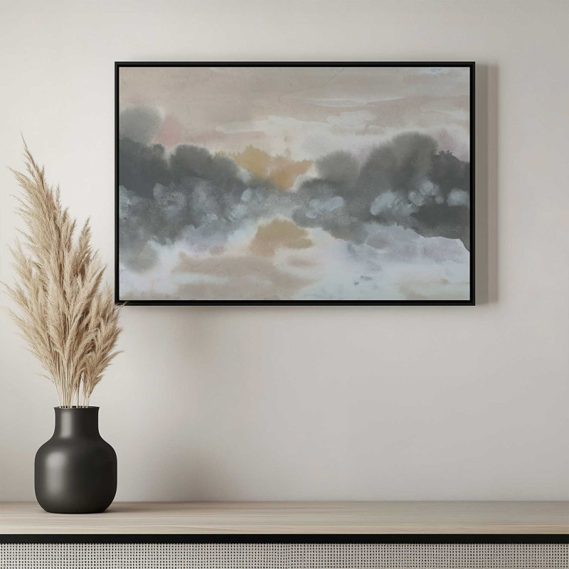 «Moody Horizon Mist II» par June Erica Vess, reproduction d'art sur toile, «Floater», reproduction encadrée sans passe-par