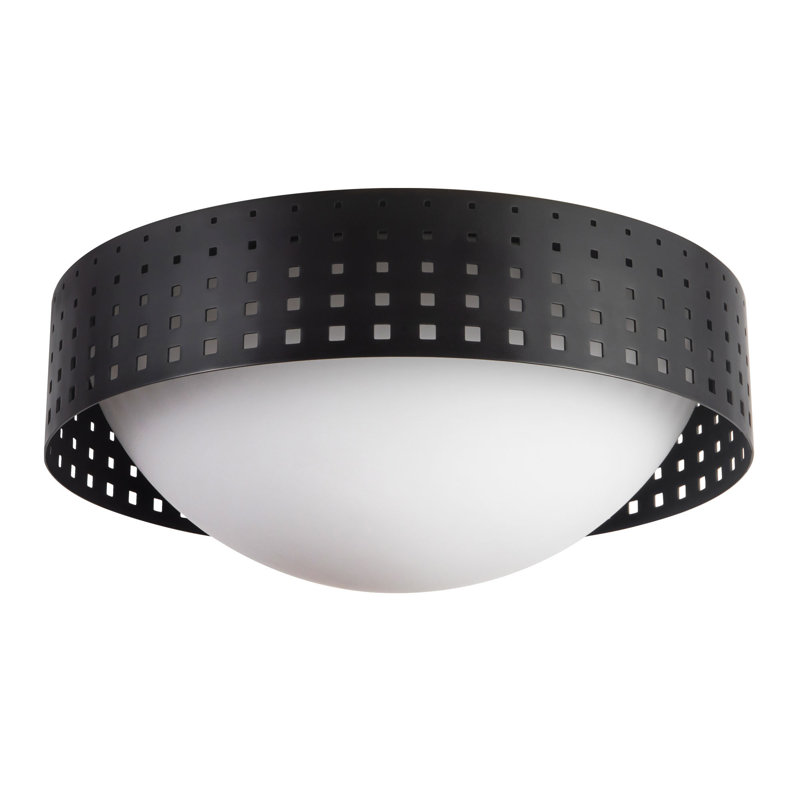 Astoria 14-in Black Flush Mount, Oil Rubbed Bronze