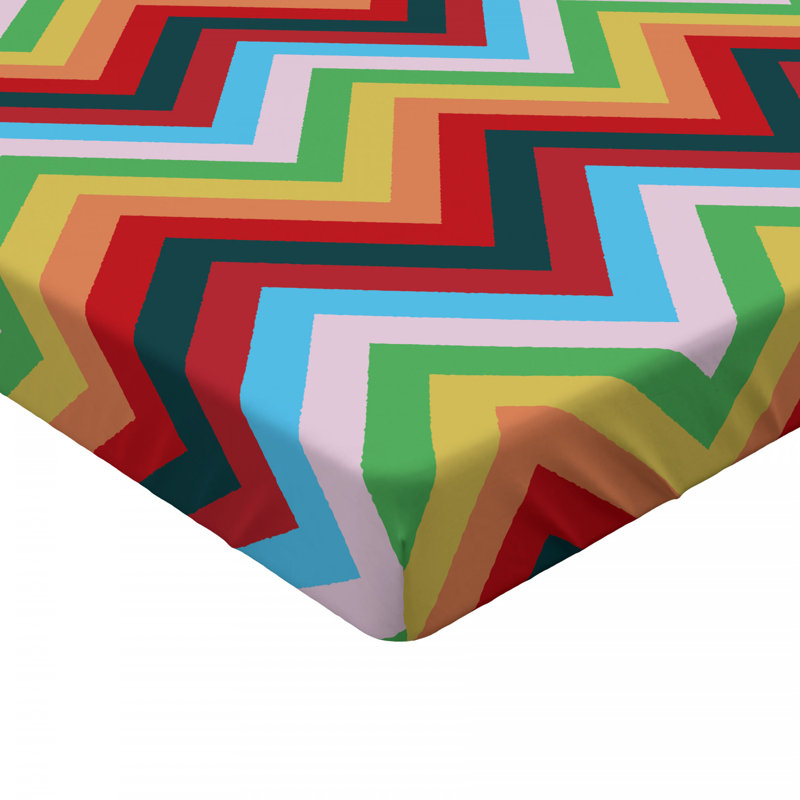 Microfiber Chevron Fitted Sheet, Twin XL Fitted Sheet