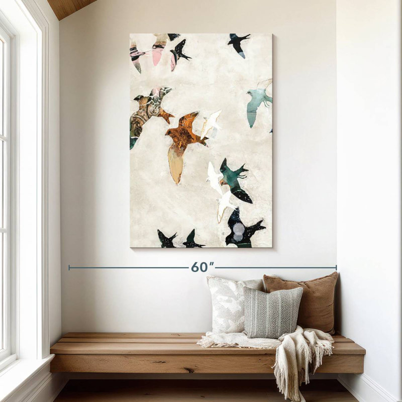 Brampt Abstract Birds I, 48" H x 32" W