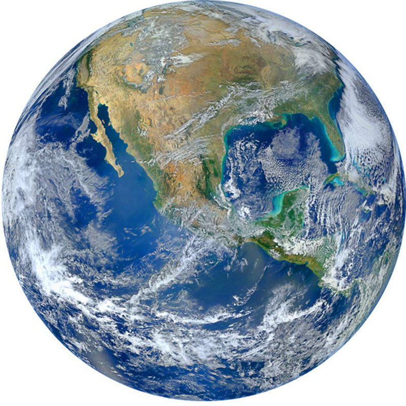 Adhésif décoratif 3D globe terrestre en vinyle, H 20 po x l 20 po