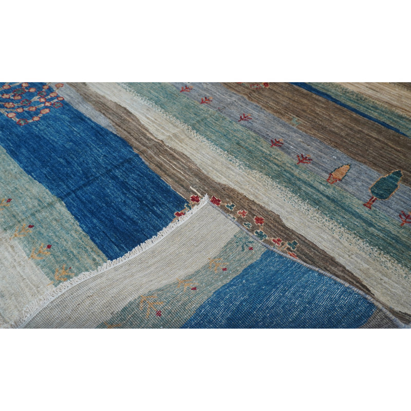 One-of-a-Kind Rectangle 9'8 x 13'2" Hand Knotted Area Rug