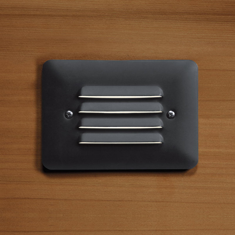Chimeka Integrated LED Metal Step Light, Textured Black, 2700K
