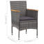 Ensemble bistro carré avec coussins 33,46 po 2 personnes Square-1300386556-1300350105