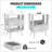 2 Pack Modern Nightstand With Charging Station, LED Light, And Fabric Drawers For Enhanced Convenience And Storage-779163145
