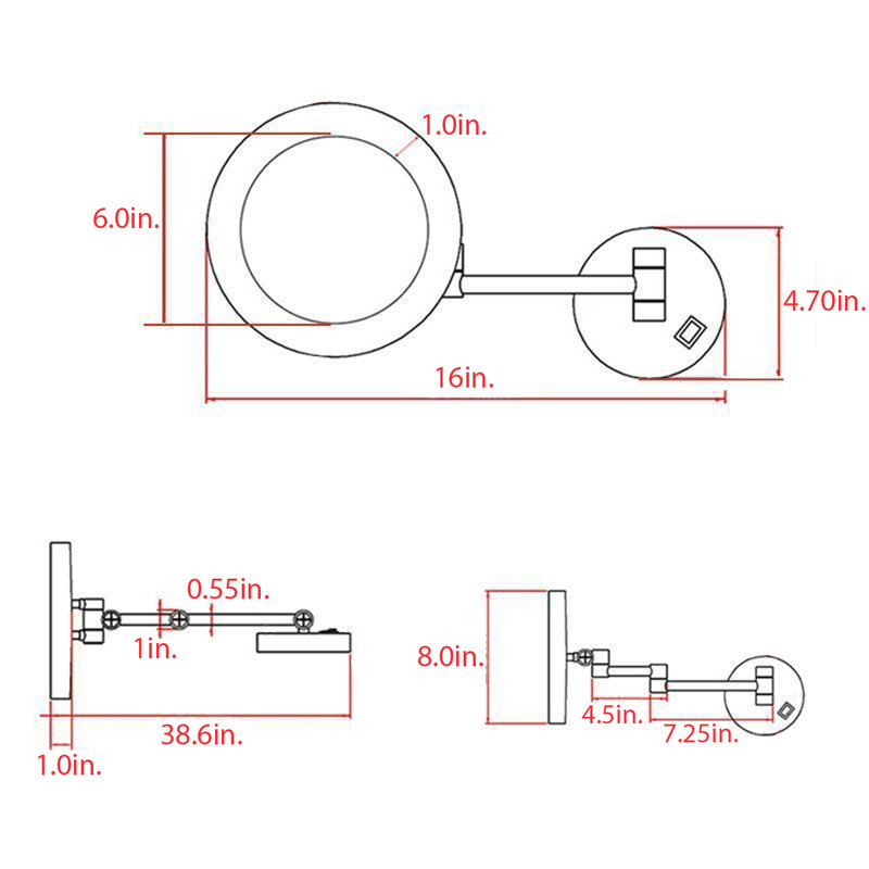 Kulikowski Concave Wall Mirror, 5