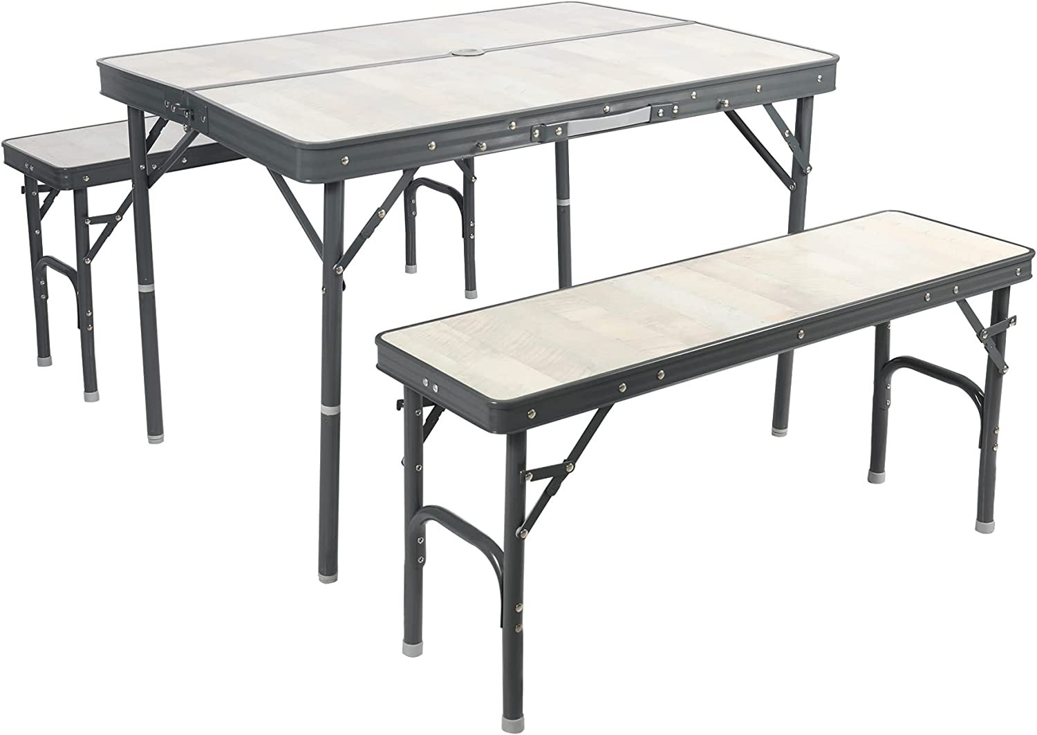 Table pique nique pliante avec 4 chaises - Ameublement