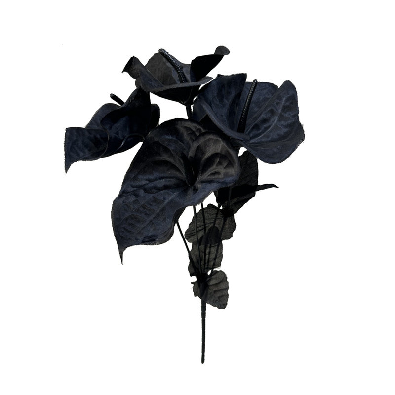 Ensemble de 4 fausses fleurs artificielles roses noires d'Halloween (ensemble de 4), D1