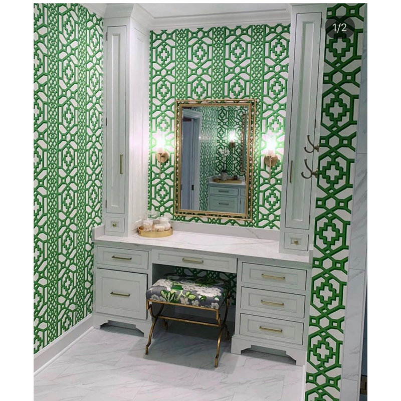 Jamison Flat Metal Wall Mirror, Gold
