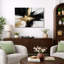 Art abstrait noir et noir, art moderne, impression sur toile encadrée-126054552-126054556
