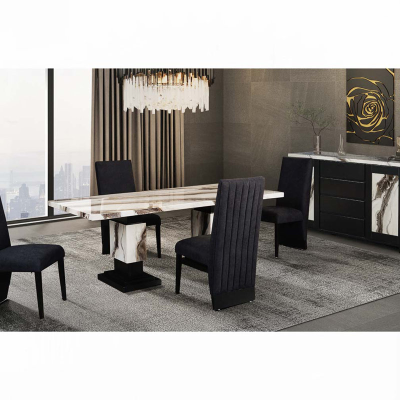 Chaise de salle à manger, Noir, Noir