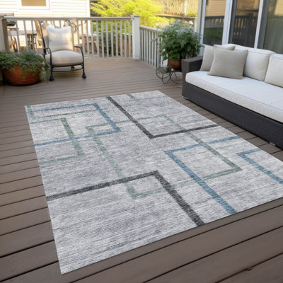 Malchow Washable Geometric Indoor / Outdoor Rug