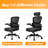 Lidwien Ergonomic Breathable Mesh Office Chair with Adjustable Headrest and Flip-Up Arms-1520254156